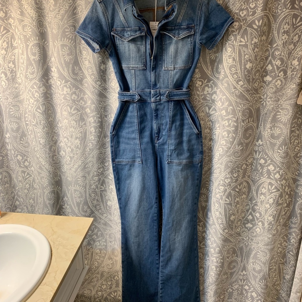NWT Good American “fit for success” denim jumpsuit - Picture 5 of 13